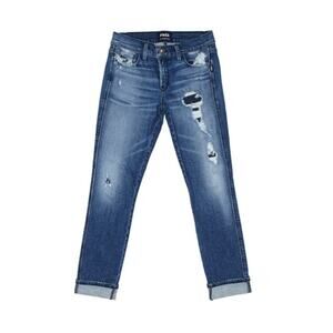 Fred Segal Dark Wash Distressed Sexy Crop Straight Jeans Sz 25